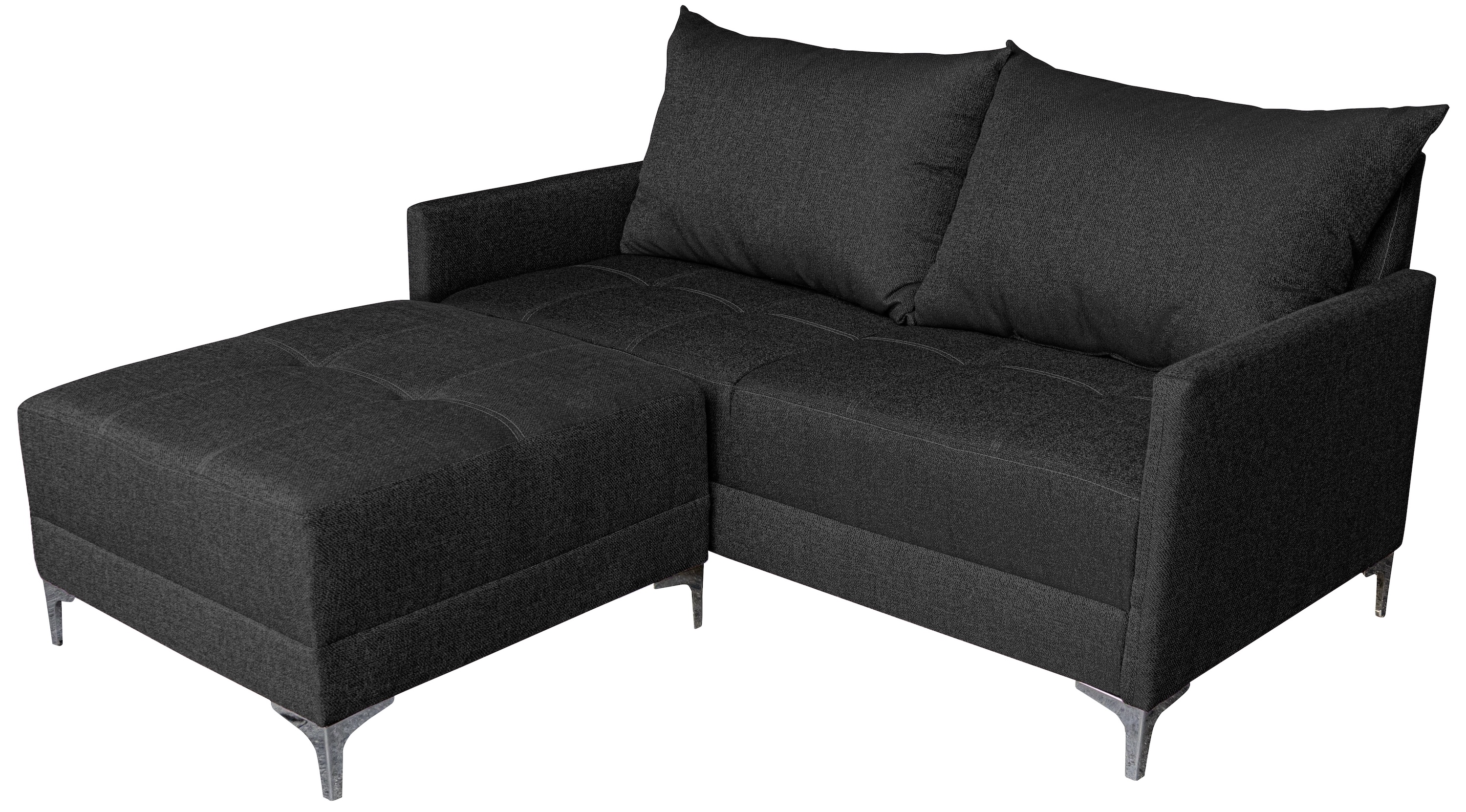 Foto 3 pulgar | Sala Esquinera Modular El Bazar Store Montana Gris Oxford 170x155 Cm  Tela Lino Nacional  Love Seat Y Taburete