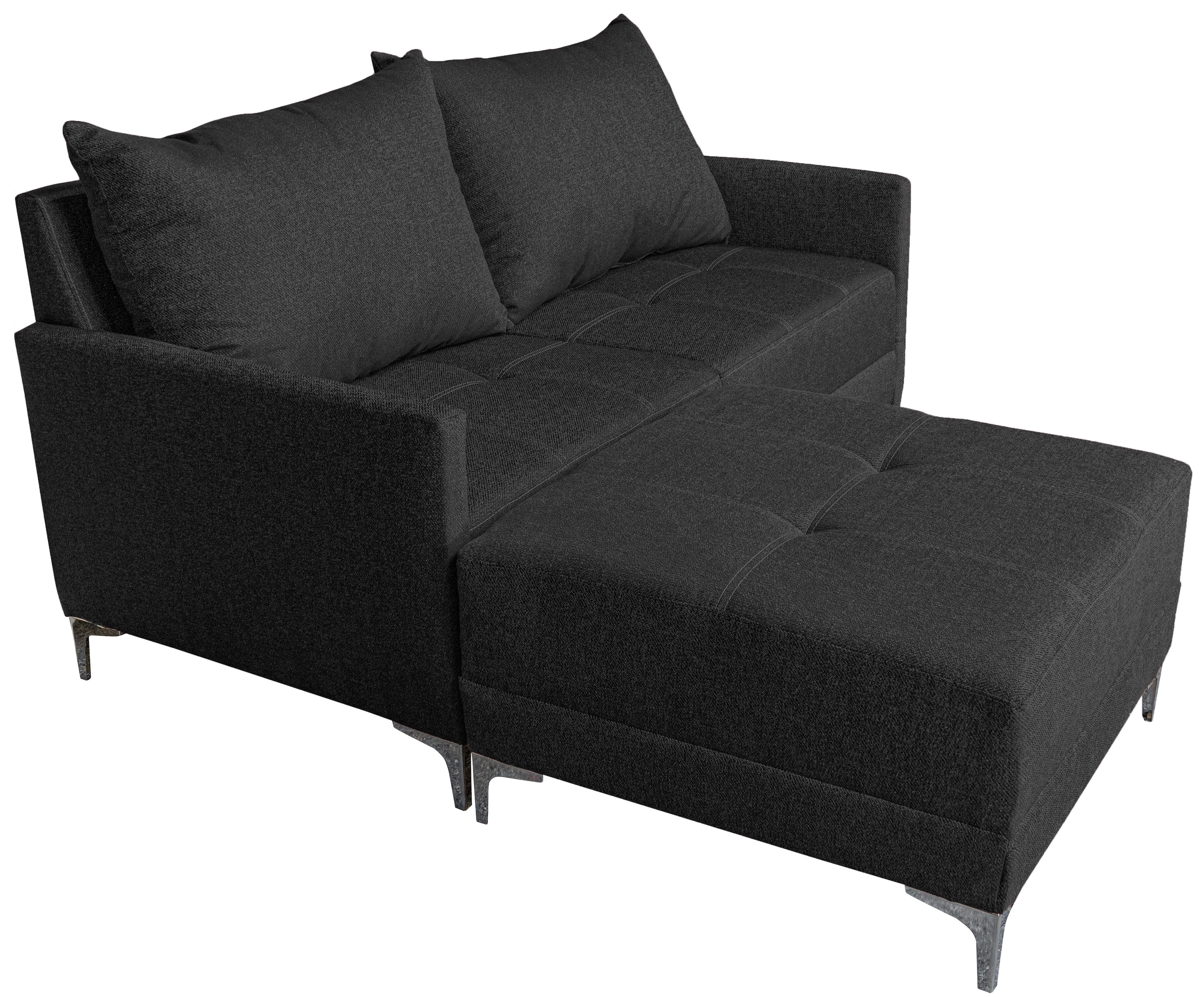 Foto 6 pulgar | Sala Esquinera Modular El Bazar Store Montana Gris Oxford 170x155 Cm  Tela Lino Nacional  Love Seat Y Taburete