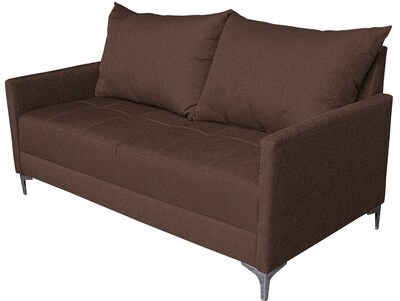 Foto 6 | Sala Esquinera Modular El Bazar Store Montana Chocolate 170x155 Cm Tela Lino Nacional. Love Seat Y Taburete