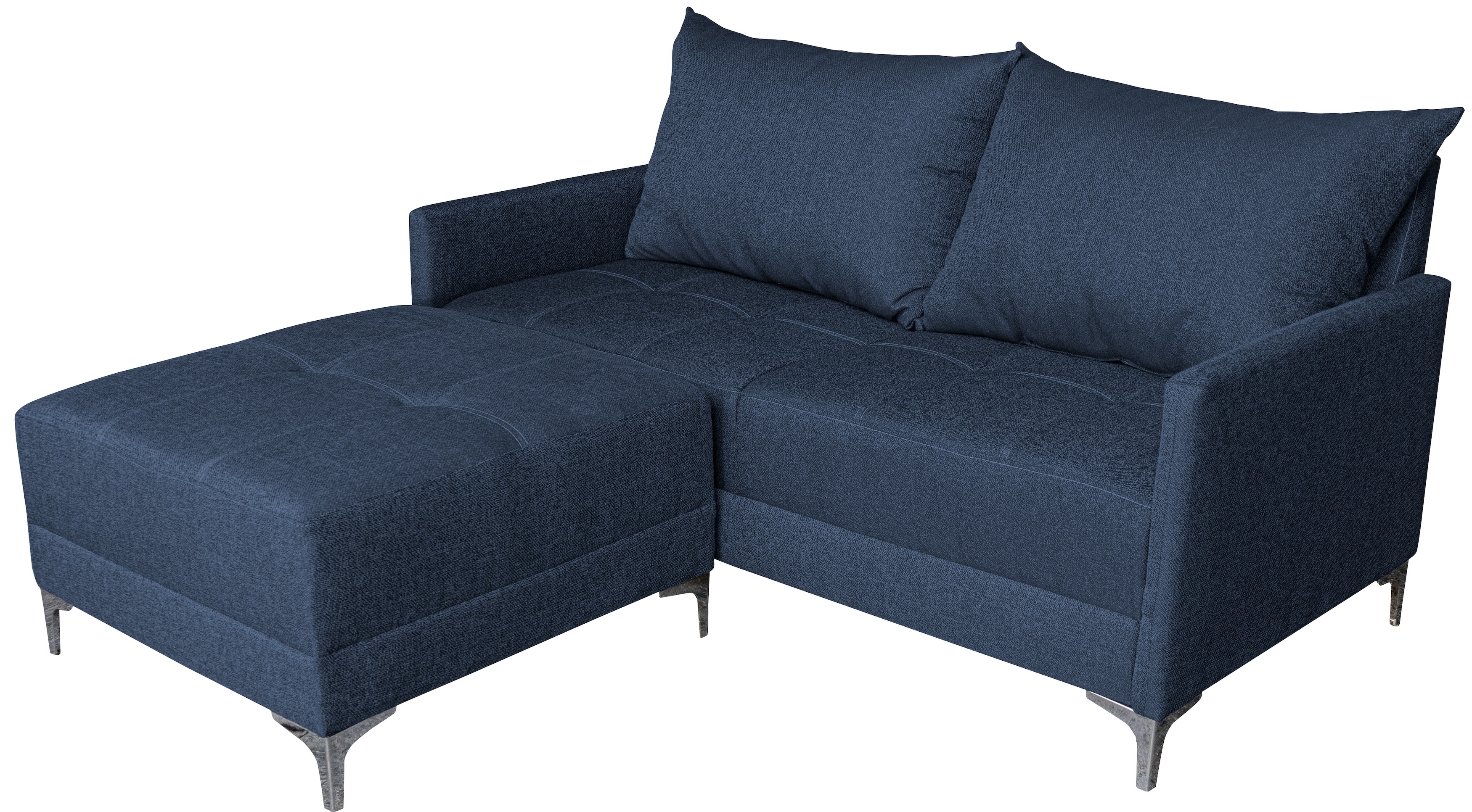Foto 3 pulgar | Sala Esquinera Modular El Bazar Store Montana Azul Marino 170x155 Cm  Tela Lino Nacional  Love Seat Y Taburete