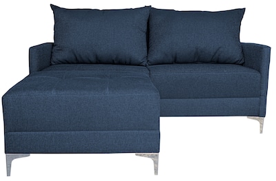 Foto 5 | Sala Esquinera Modular El Bazar Store Montana Azul Marino 170x155 Cm Tela Lino Nacional Love Seat Y Taburete