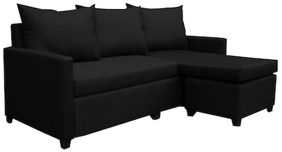 Foto 4 | Sala Esquinera Modular El Bazar Store Vancouver Negro 175x130 Cm Sofa Lado Derecho Ó Izquierdo Económica Tela Lino