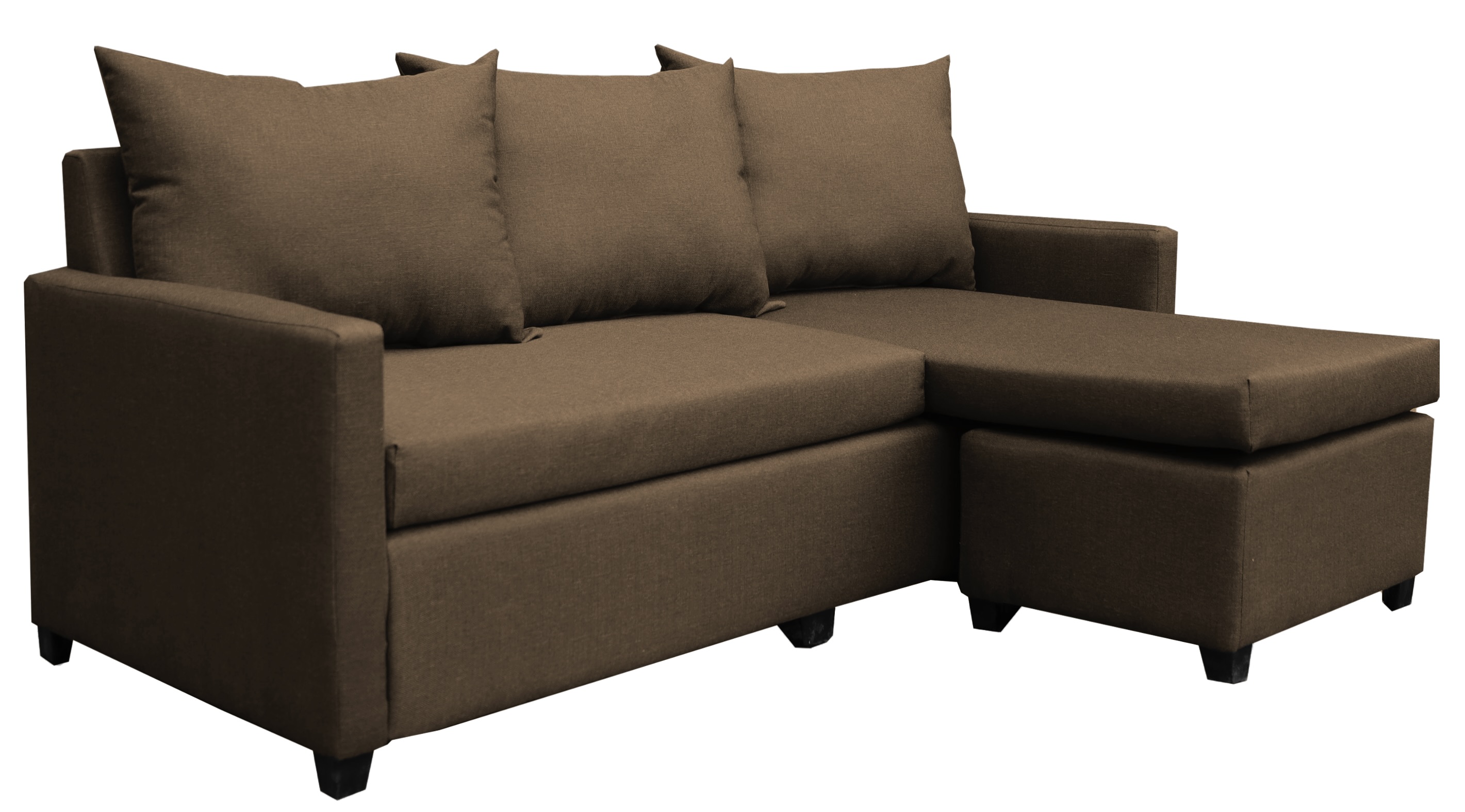 Foto 6 pulgar | Sala Esquinera Modular El Bazar Store Vancouver Chocolate 175x130 Cm Sofa Lado Derecho Ó Izquierdo Económica  Tela Lino