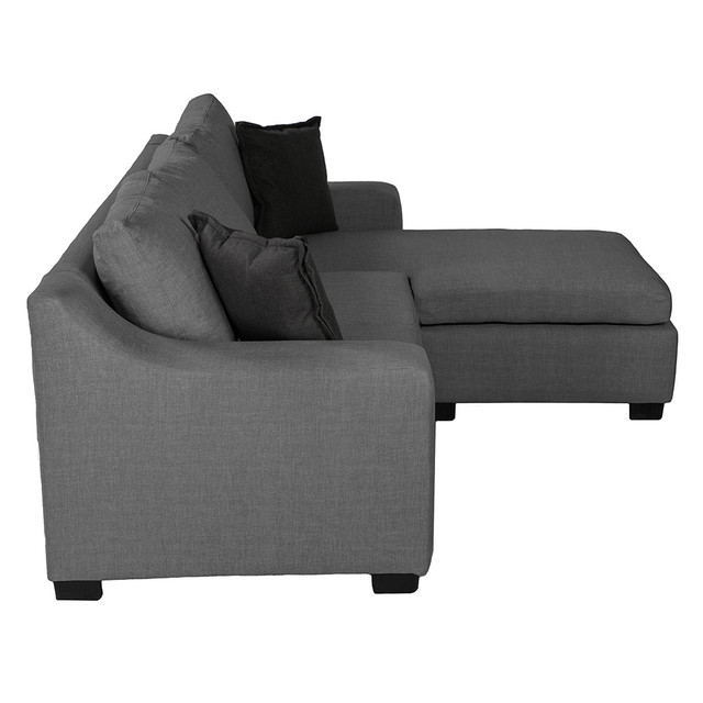 Foto 6 pulgar | Sofa-chaise Dicasa Lyra Color Gris Acero