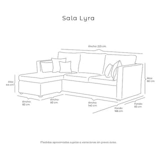 Foto 8 | Sofa-chaise Dicasa Lyra Color Gris Acero