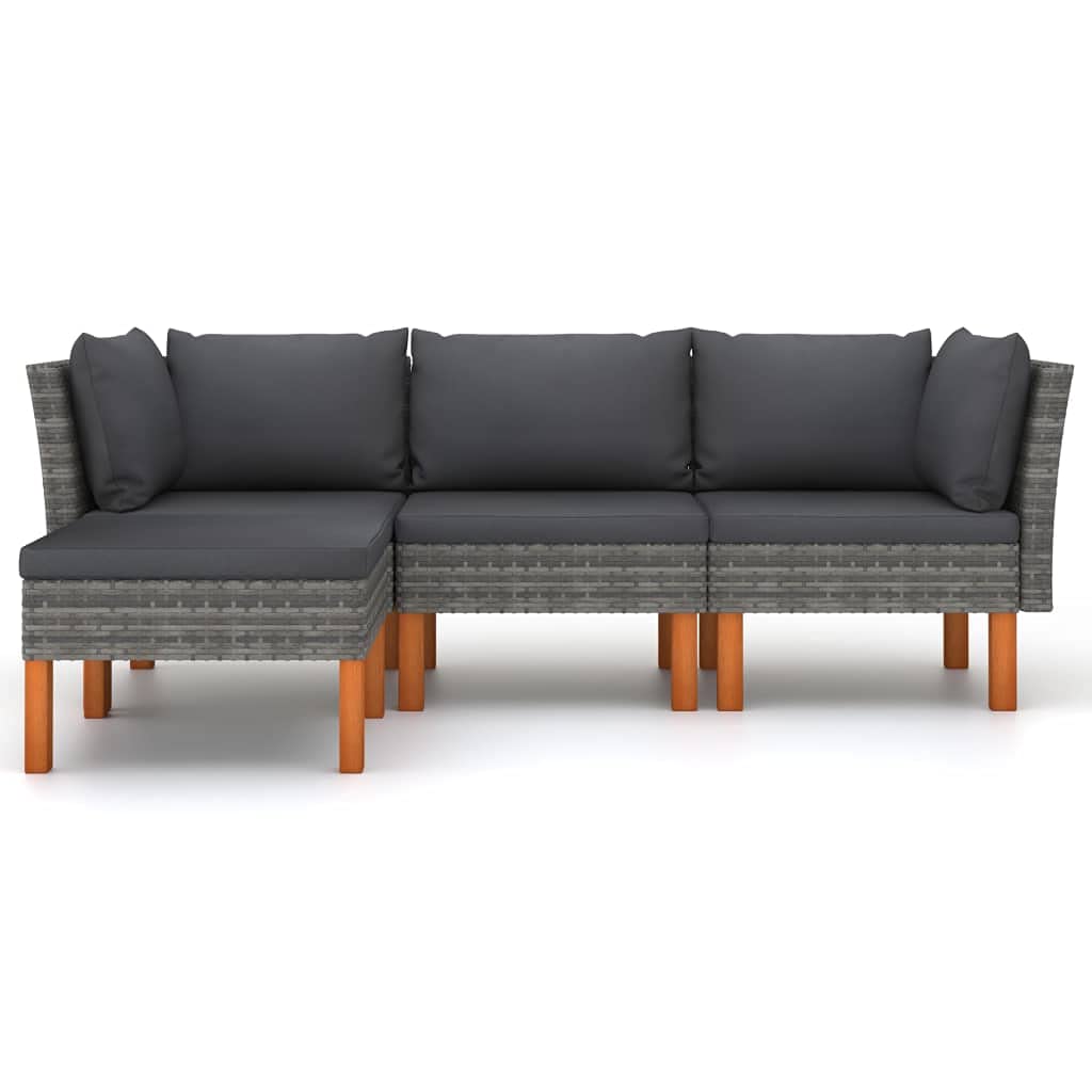 Foto 5 pulgar | Set De Salón Para Patio Vidaxl Farmhouse Modern  4 Piezas  Gris - Venta Internacional.