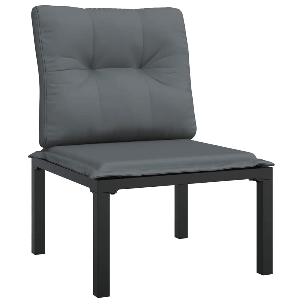 Foto 5 | Set Patio Lounge Vidaxl De 5 Piezas De Poliratán Negro Y Gris - Venta Internacional.