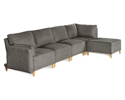 Foto 5 | Sala De 5 Módulos Makora Morelli Con Memory Foam Color Oxford Chenille Respaldo Reclinable De 3 Posiciones