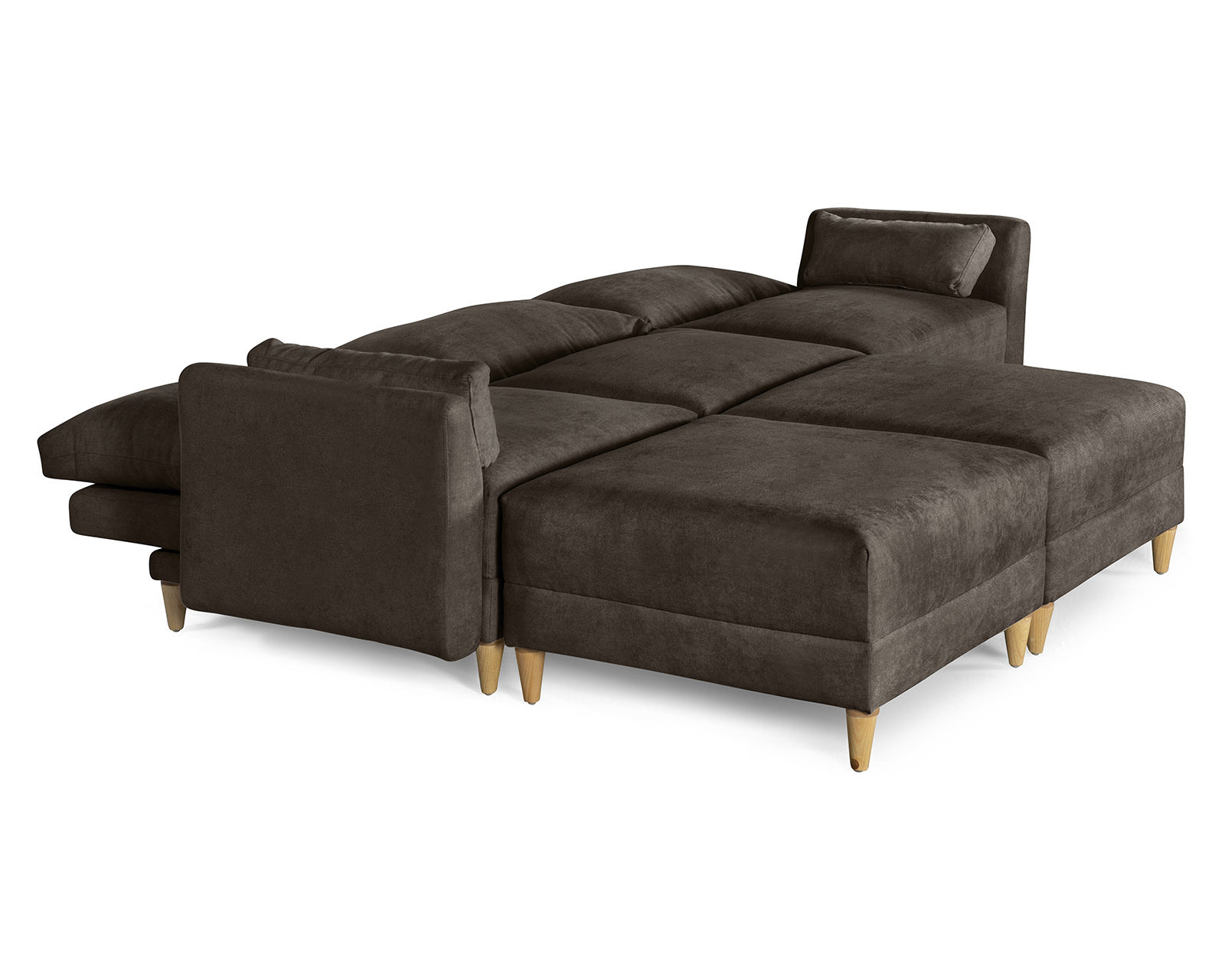 Foto 6 pulgar | Sala De 5 Modúlos Makora Everyn Con Memory Foam Color Chocolate Chenille Respaldo Reclinable De 3 Posiciones