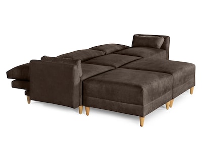 Foto 5 | Sala De 5 Modúlos Makora Everyn Con Memory Foam Color Chocolate Chenille Respaldo Reclinable De 3 Posiciones