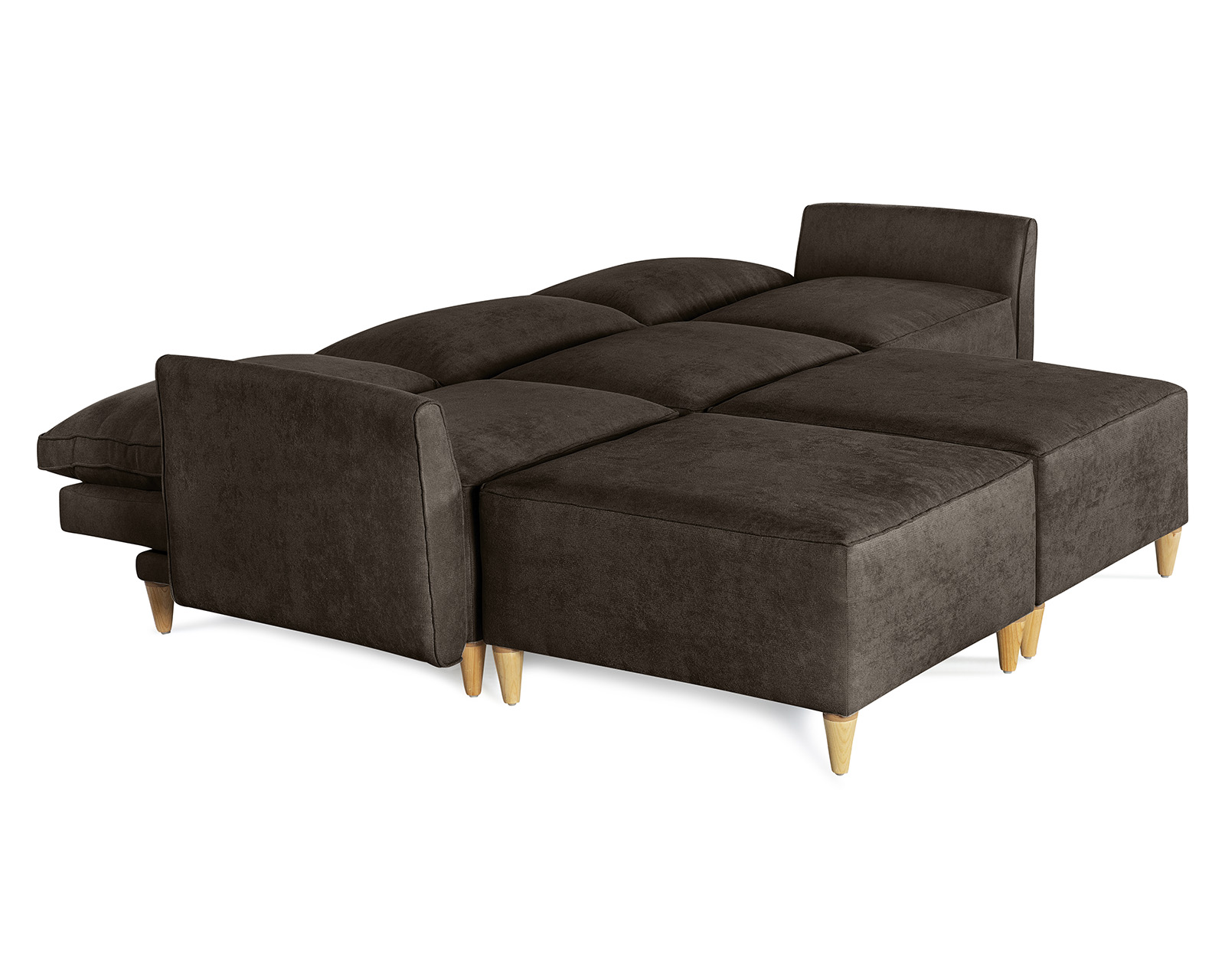 Foto 4 pulgar | Sala De 5 Módulos Makora Morelli Con Memory Foam Color Chocolate Chenille Respaldo Reclinable De 3 Posiciones