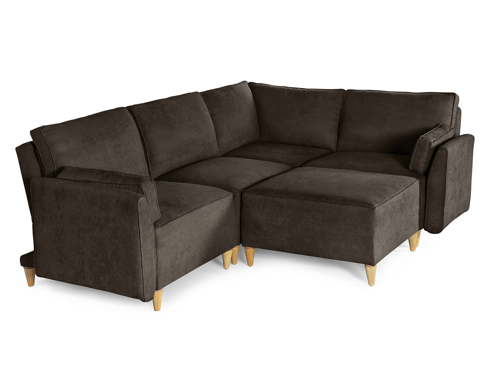 Foto 6 pulgar | Sala De 5 Módulos Makora Morelli Con Memory Foam Color Chocolate Chenille Respaldo Reclinable De 3 Posiciones