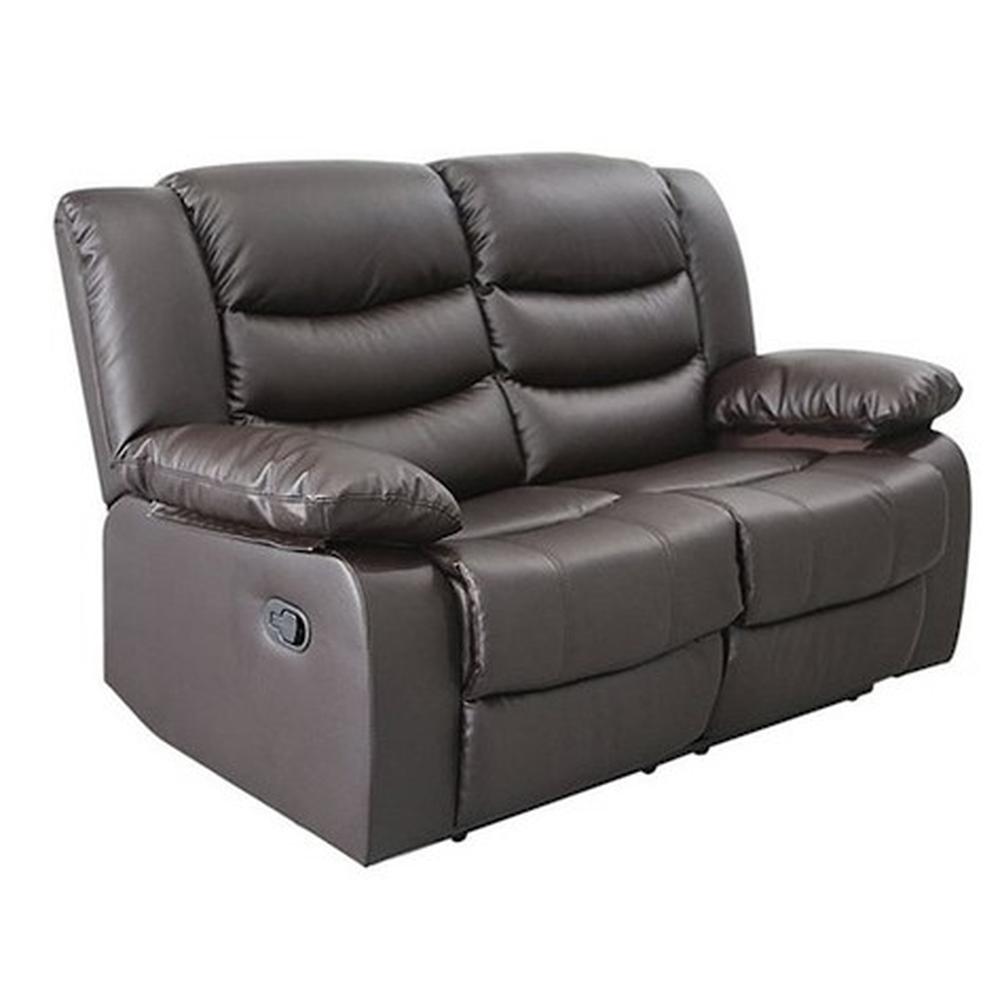 Sillon Reposet Reclinable 2 Cuerpos Tapizado En Simil Cuero