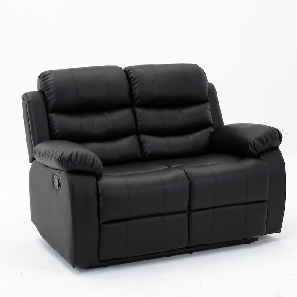 Sillon Reposet Reclinable 2 Cuerpos Tapizado En Simil Cuero