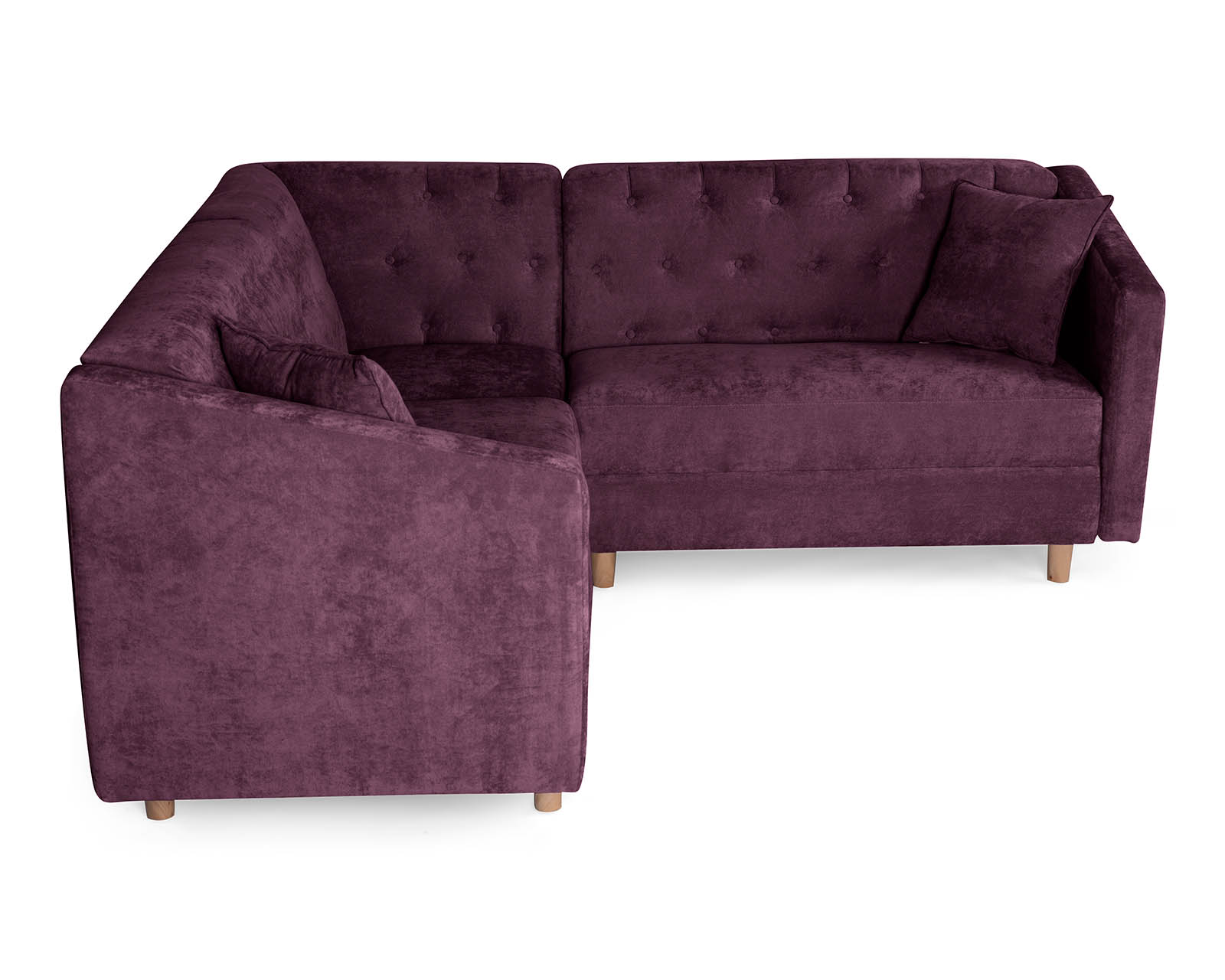 Foto 4 pulgar | Sala Esquinera de Velvet Morado Bonsai Makora