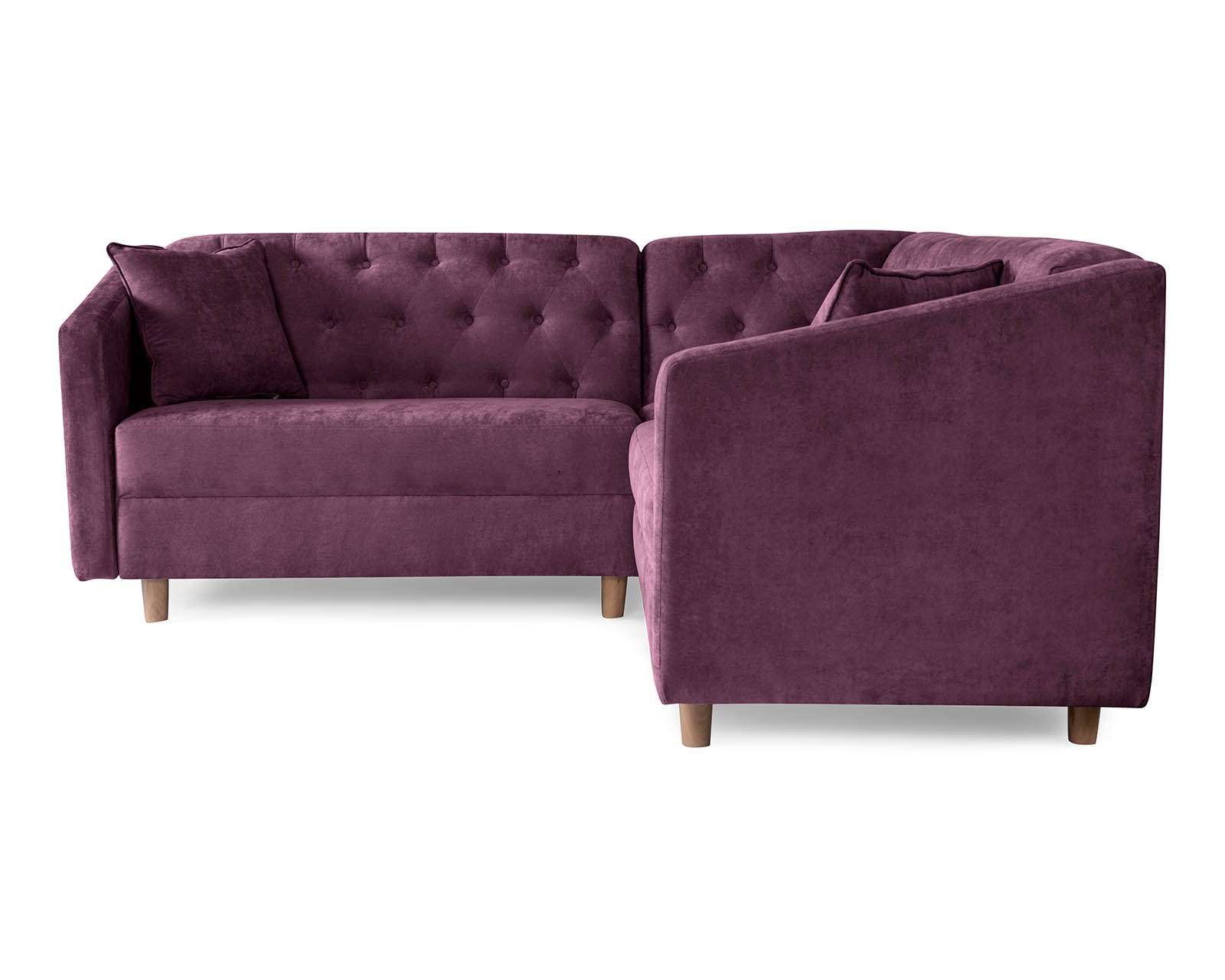Foto 4 | Sala Esquinera de Velvet Morado Bonsai Makora