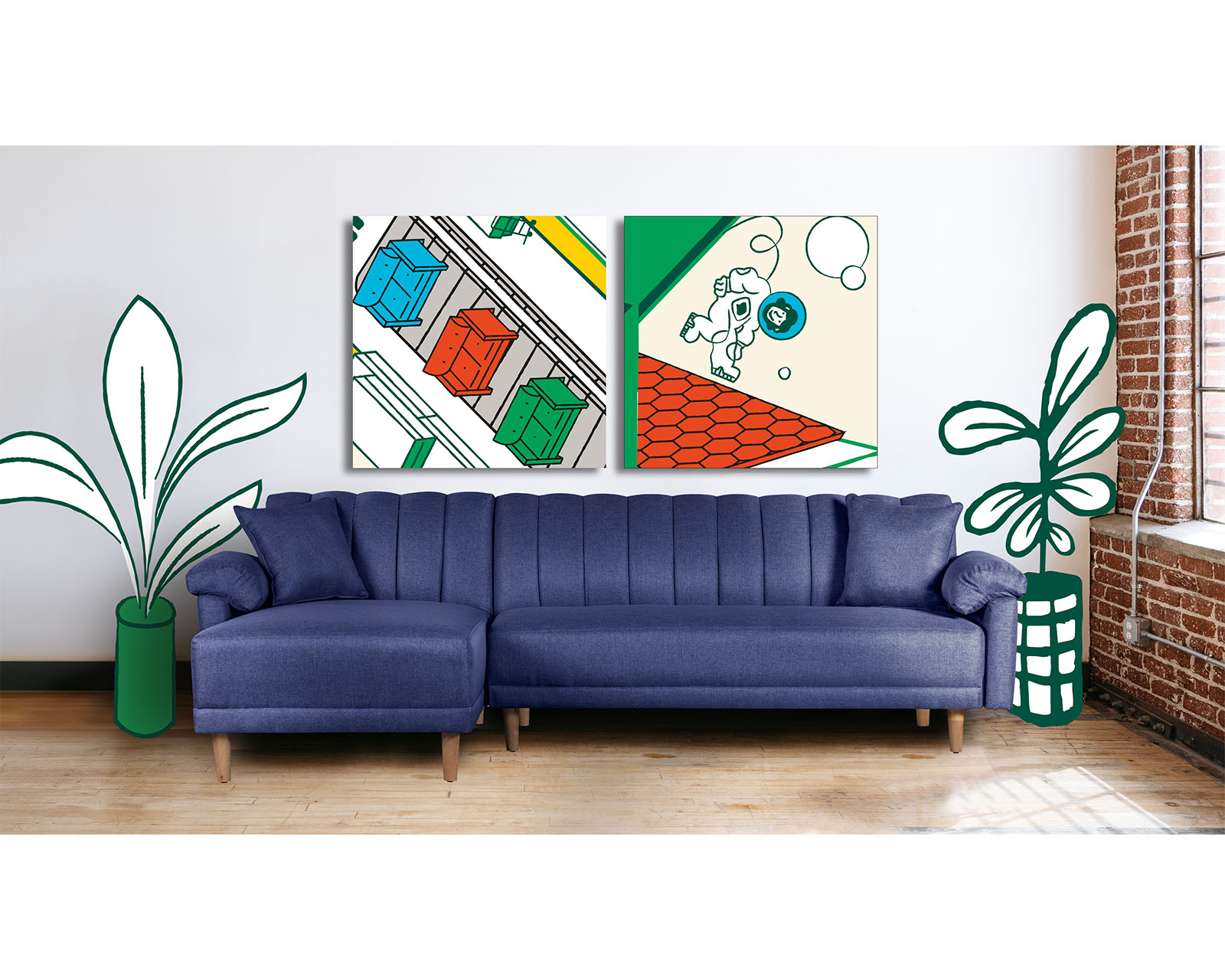 Sala Modular Makora Sampeiro Azul