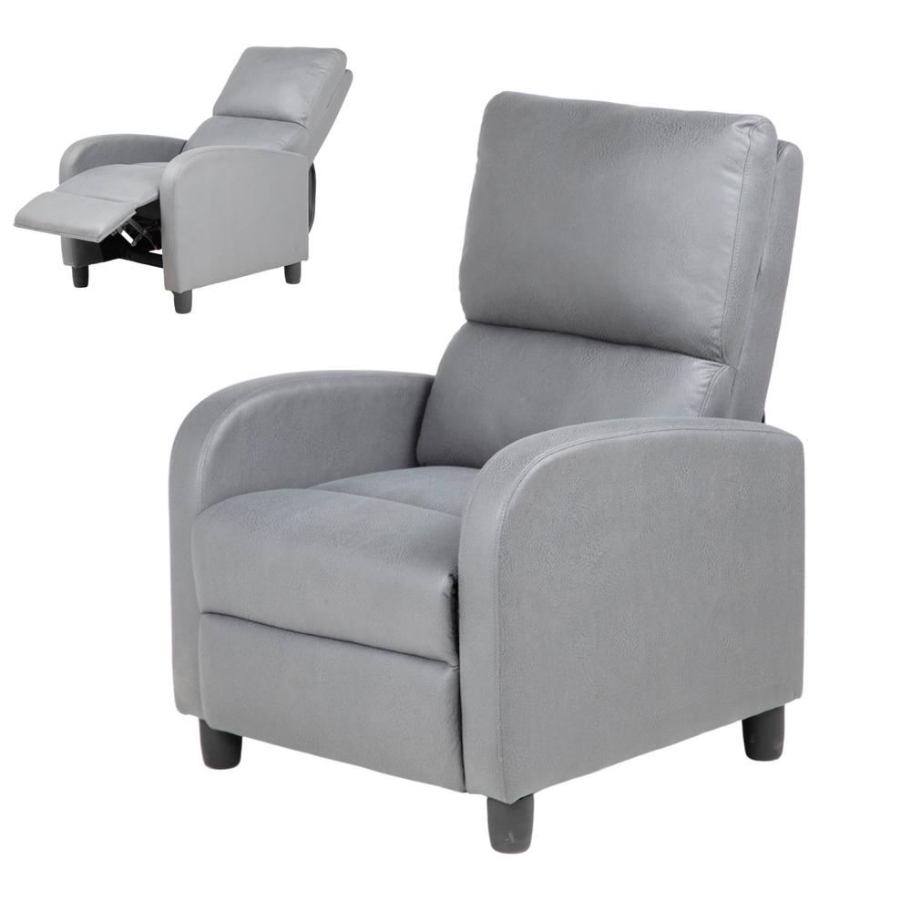 Sillón Reclinable Reposet KingsHouse Sofá Individual Tela Moderno Sala