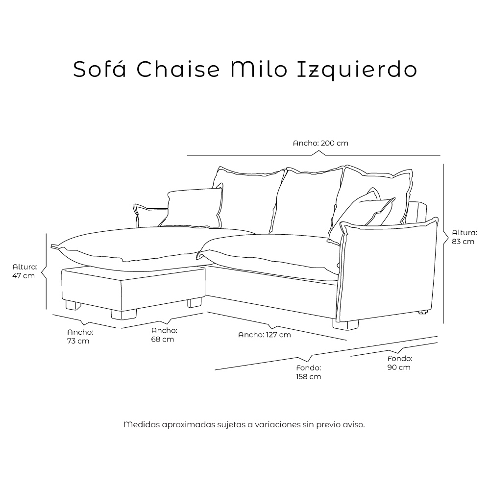 Foto 8 | Sofá Chaise Dicasa Milo Color Gris Oscuro