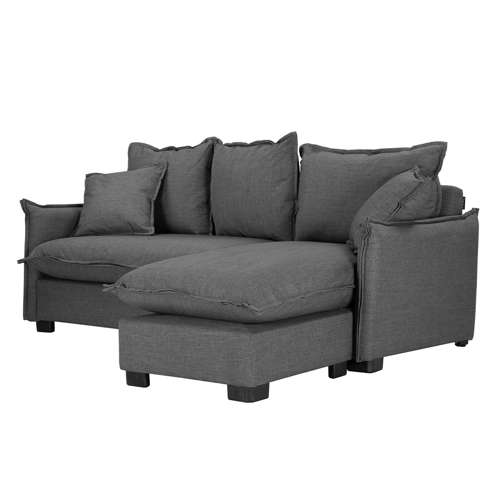 Foto 7 pulgar | Sofá Chaise Dicasa Milo Color Gris Oscuro