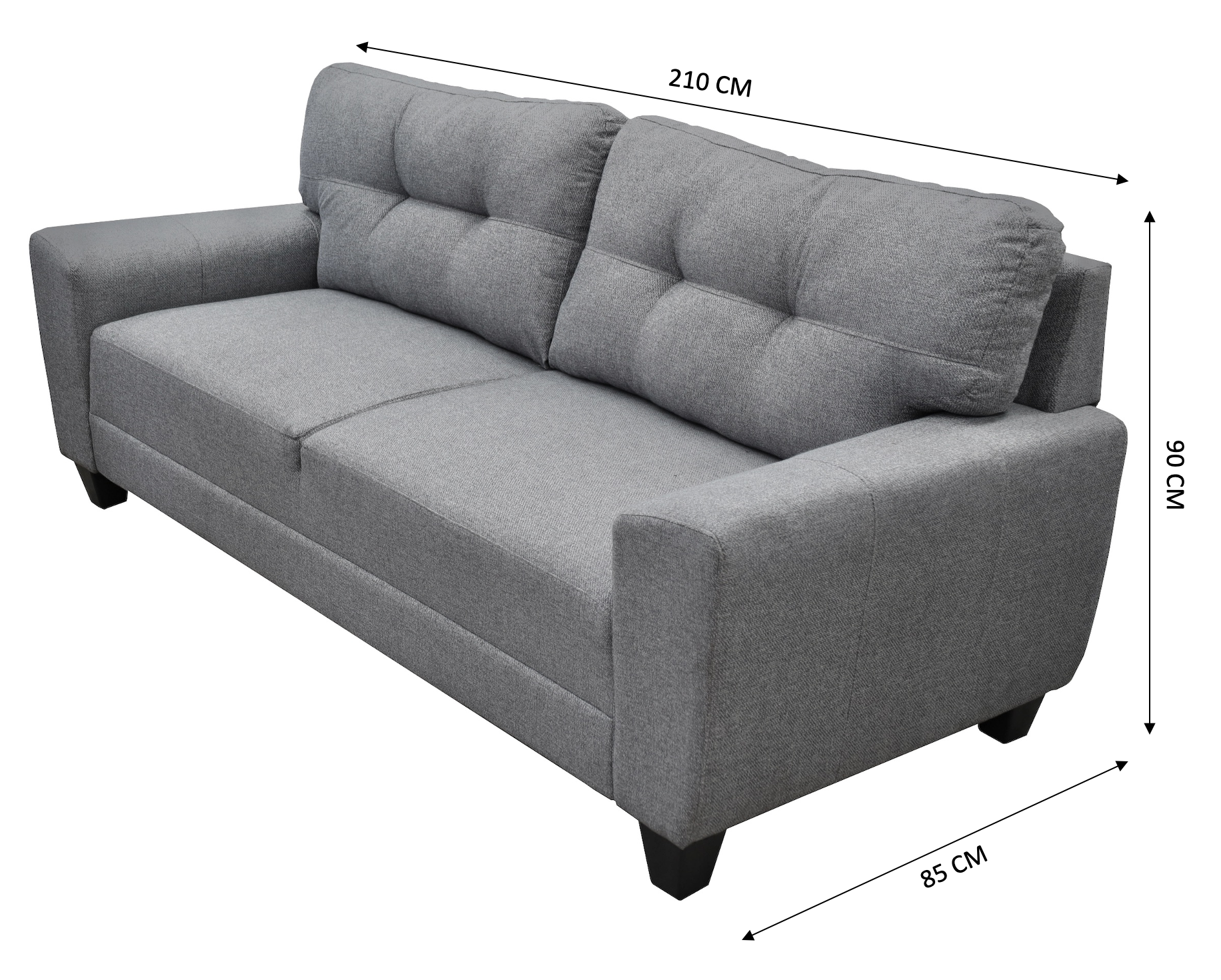 Foto 5 | Sofa El Bazar Store Sidney Lino Gris Plata 3 Plazas, Modular, Moderno, Sala