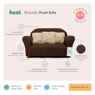 Foto 4 | Sofá Infantil Tapizado en Microsuede con 3 Almohadas