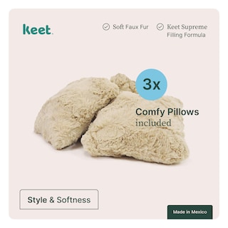 Foto 6 | Sofá Infantil Tapizado en Microsuede con 3 Almohadas