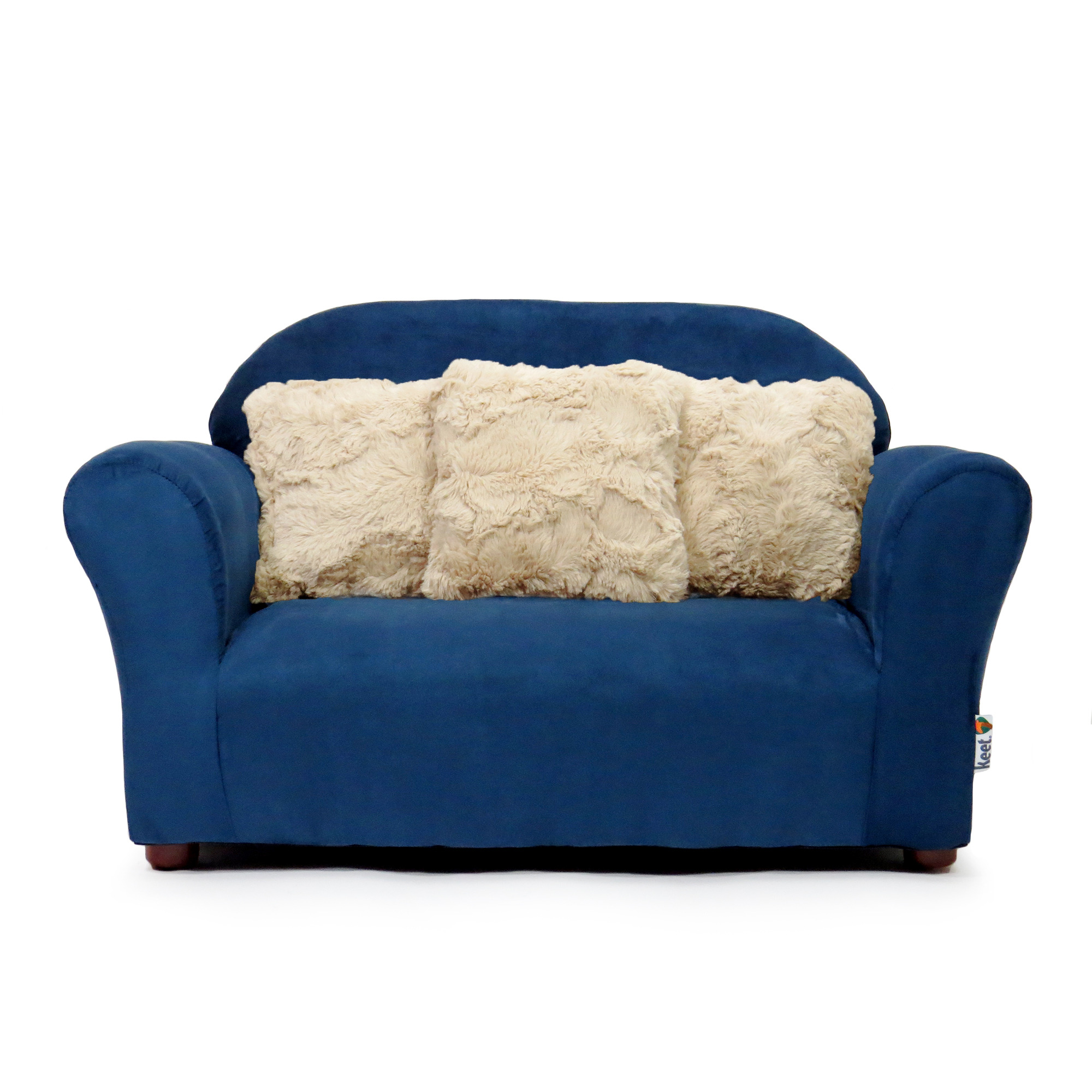 Sofá Tapizado en Microsuede con 3 Almohadas