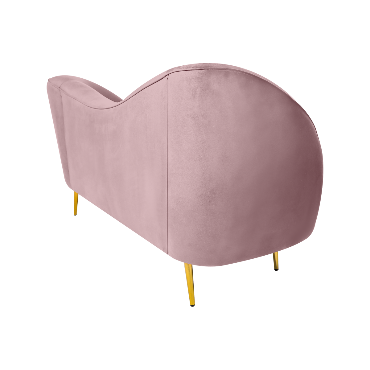 Foto 5 pulgar | Sofá De 2 Plazas Tapizado En Terciopelo Rosa. Estructura De Madera Sólida Y Patas De Metal