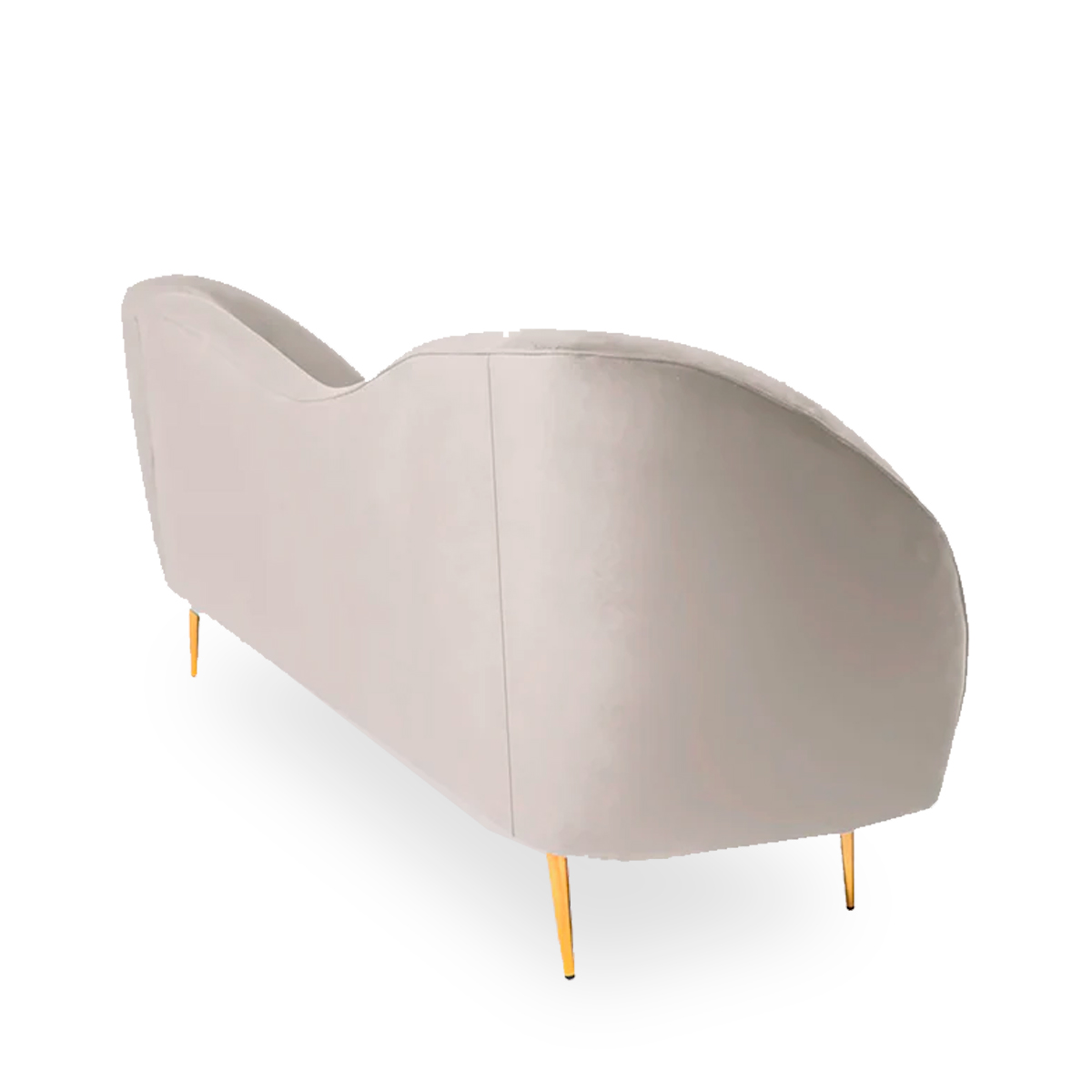 Foto 4 pulgar | Sofá De 2 Plazas Tapizado En Terciopelo Color Beige. Estructura De Madera Sólida Y Patas De Metal