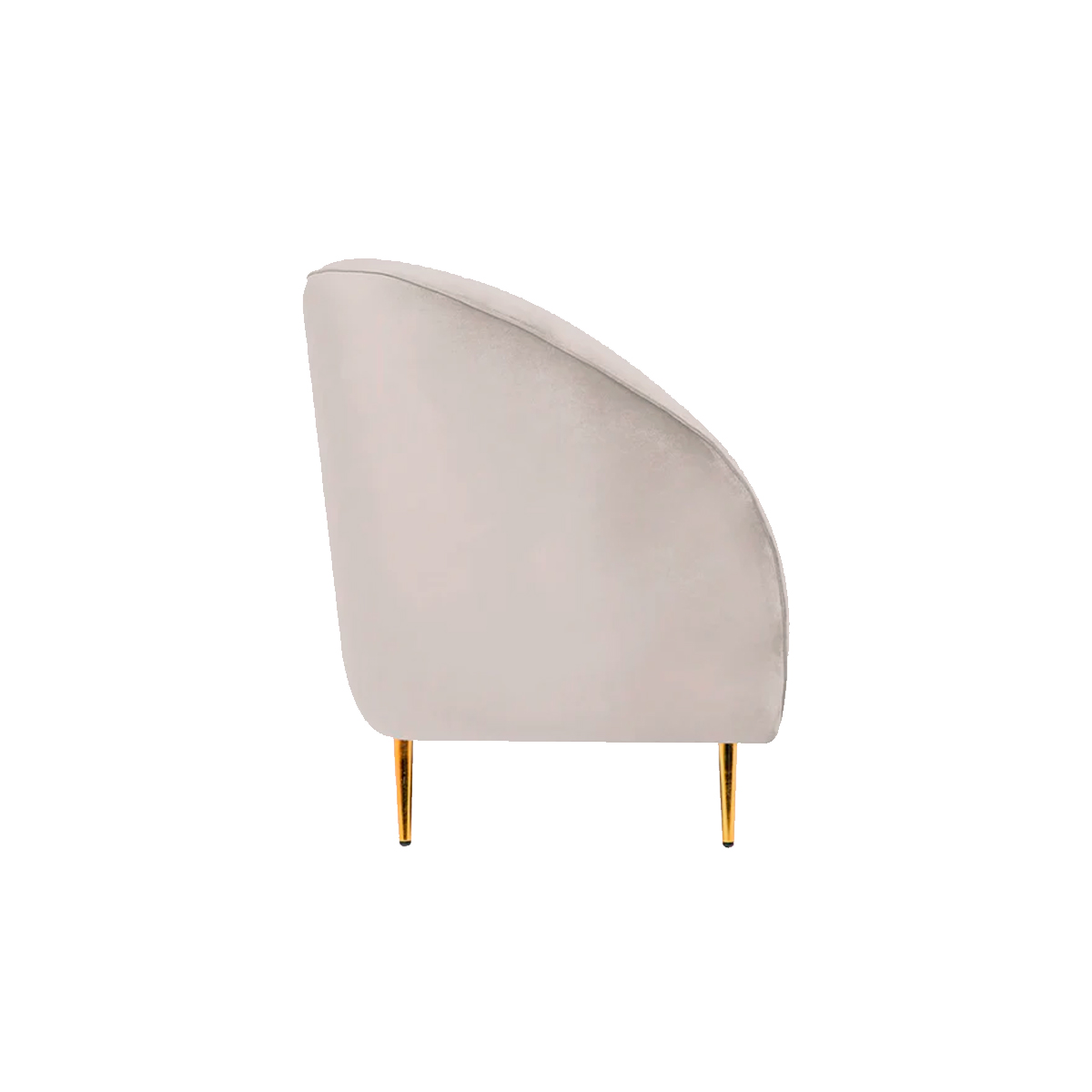 Foto 5 pulgar | Sofá De 2 Plazas Tapizado En Terciopelo Color Beige. Estructura De Madera Sólida Y Patas De Metal