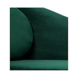 Foto 5 | Sofá De 2 Plazas Tapizado En Terciopelo Verde. Estructura De Madera Sólida Y Patas De Metal