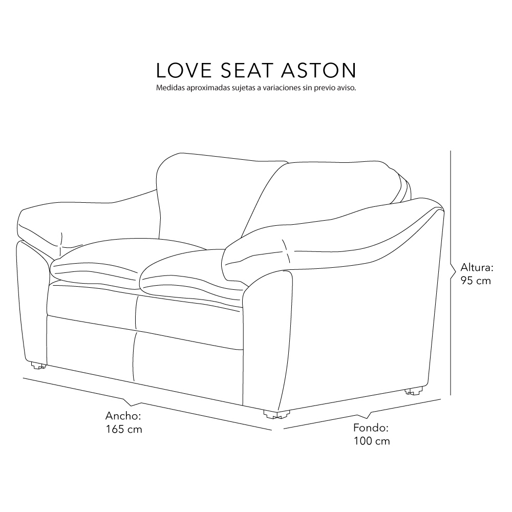 Foto 8 pulgar | Love Seat Aston Crema