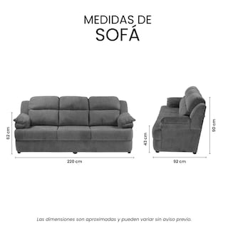 Foto 7 | Sofá Trinity Kendra Color Gris Oscuro 3 Plazas