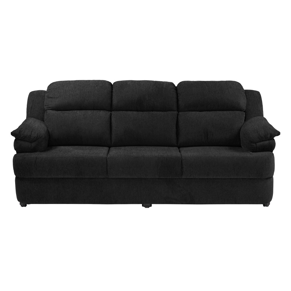 Sofá Trinity Kendra Color Negro 3 Plazas