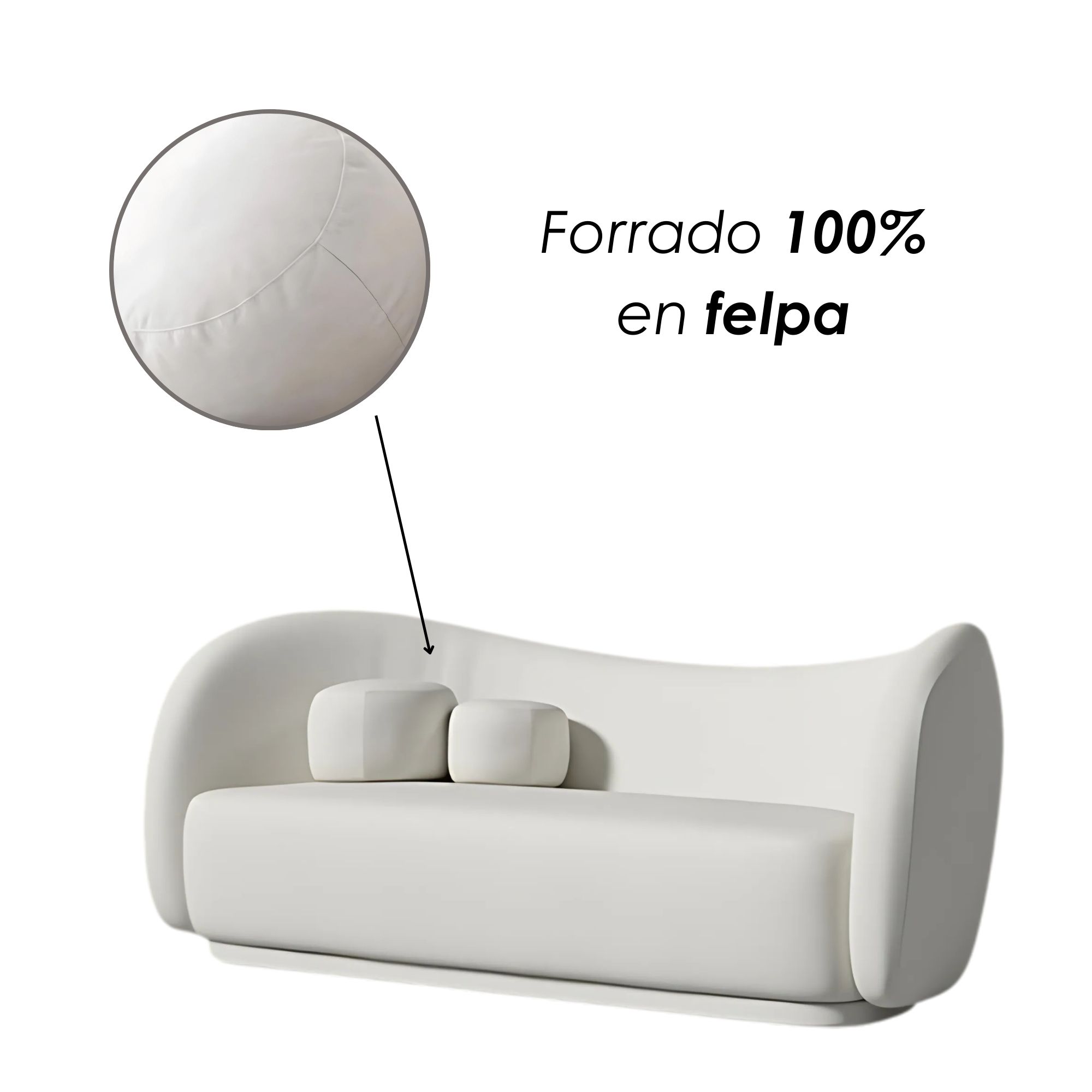 Foto 6 | Sofá Iliosinnova Blanco 3 Plazas
