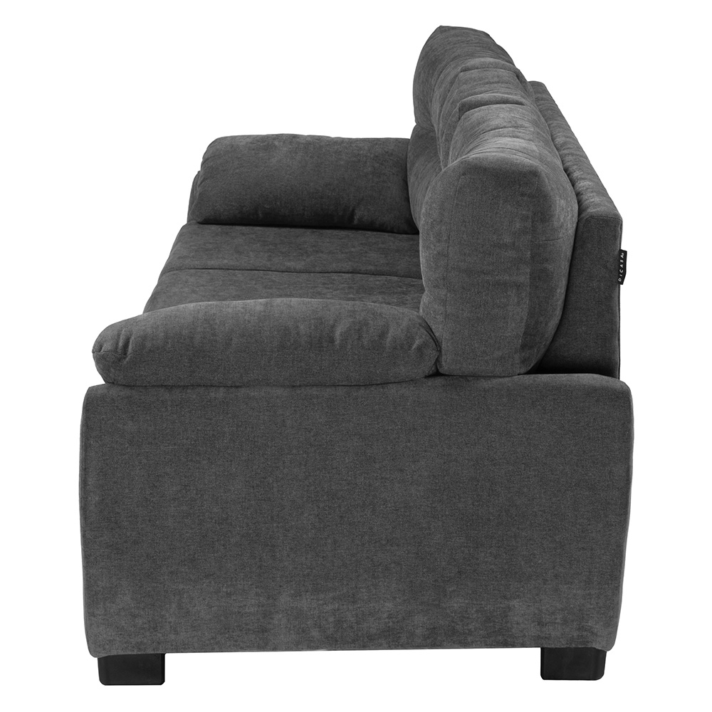 Foto 4 pulgar | Sofá Dicasa Monza Color Gris Oscuro 3 Plazas