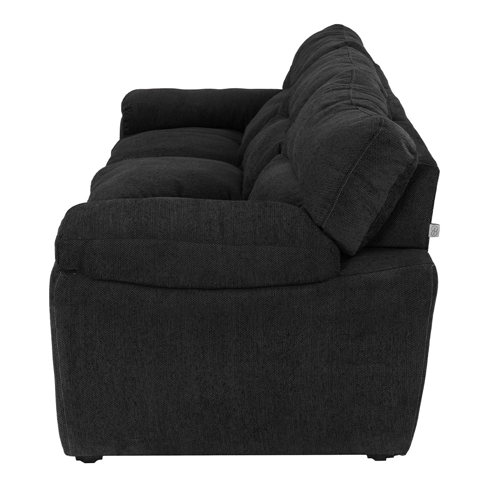 Foto 3 | Sofá Trinity Cosmo Color Negro 3 Plazas