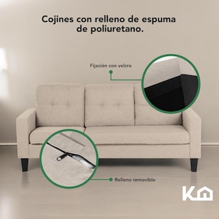 Foto 5 | Sofá Sala Esquinera Izquierda Sillón Reversible Madera