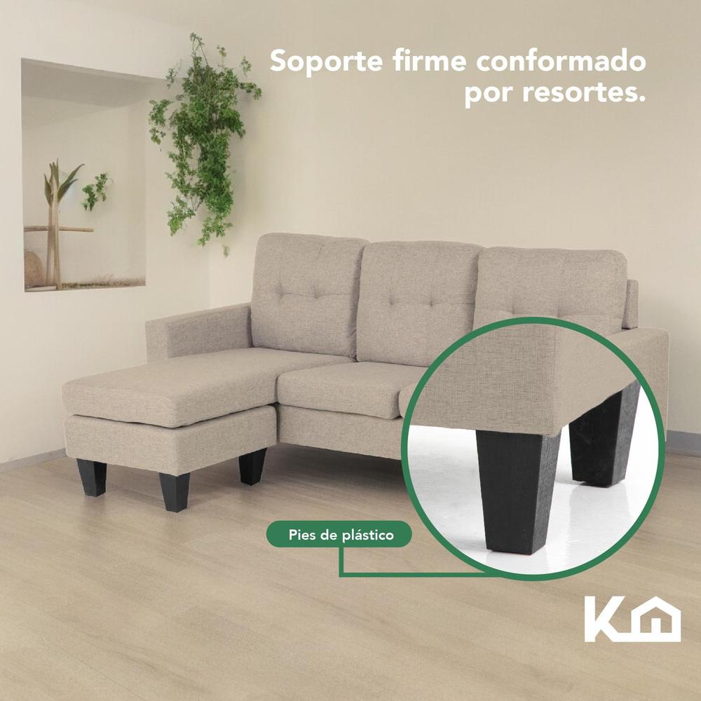 Foto 7 | Sofá Sala Esquinera Izquierda Sillón Reversible Madera