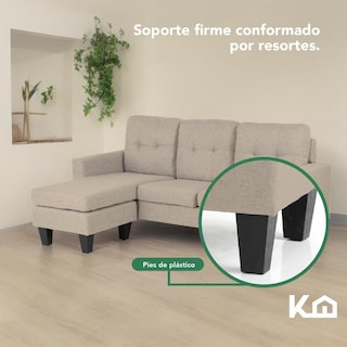 Foto 7 | Sofá Sala Esquinera Izquierda Sillón Reversible Madera