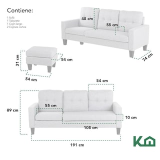 Foto 6 | Sofá Sala Esquinera Izquierda Sillón Reversible Madera