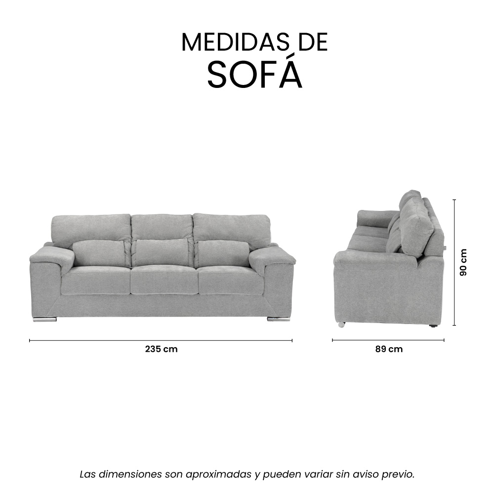 Foto 8 pulgar | Sofá Trinity Kaizen Color Gris Plata