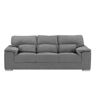 Foto 1 | Sofá Trinity Kaizen Color Gris Oscuro 3 Plazas