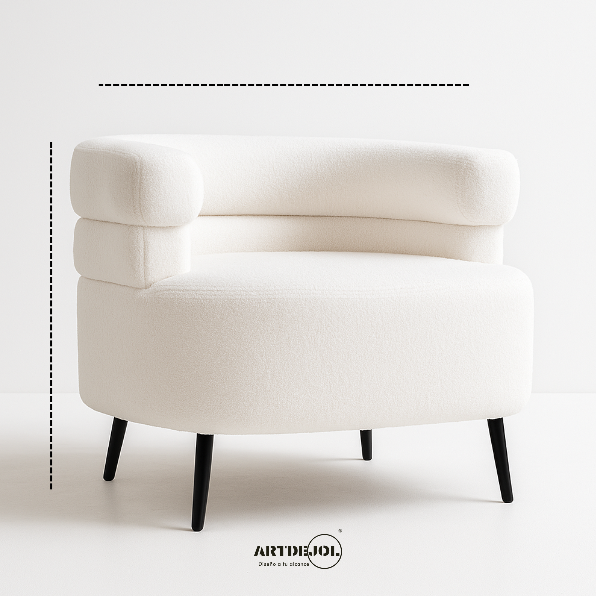 Foto 4 pulgar | Sillón Trufi Tela Boucle