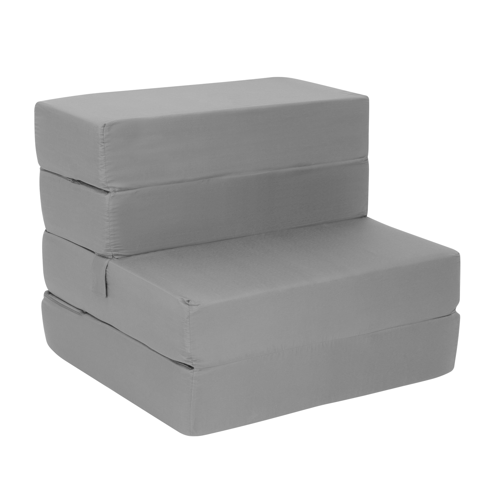 Sofá Cama Individual Onof Sci Plegable 2 En 1 Cama Portátil Color Gris
