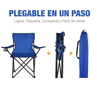 Foto 5 | Silla de Playa CJR Gris Plegable Reclinable con Funda para Exterior 5 Piezas