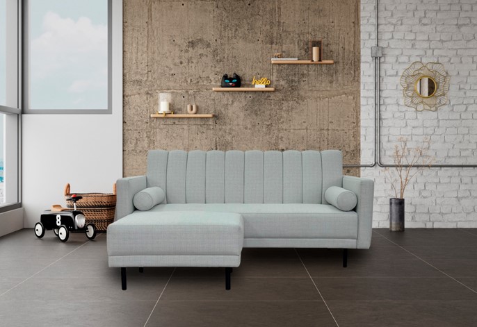 Bostón Futón Modular Misofa.mx Sofá Cama Modular Gris Claro