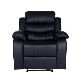 Foto 2 | Sillón Reposet Midtown Concept color Negro Reclinable Individual Tapizado en Simil Cuero