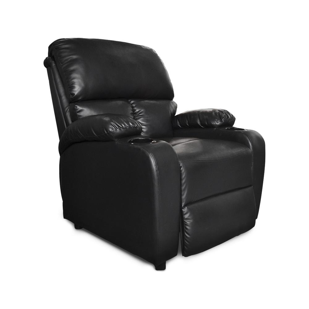 Sillon Reposet Reclinable Individual Tapizado En Simil Cuero